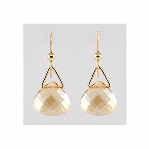 Handcrafted By Noka Art Jewelry - 14k Gold Filled Drop/Dangle Crystal Earrings Handcrafted By Noka Art Jewelry - 14k Gold Filled Drop/Dangle Crystal Earrings